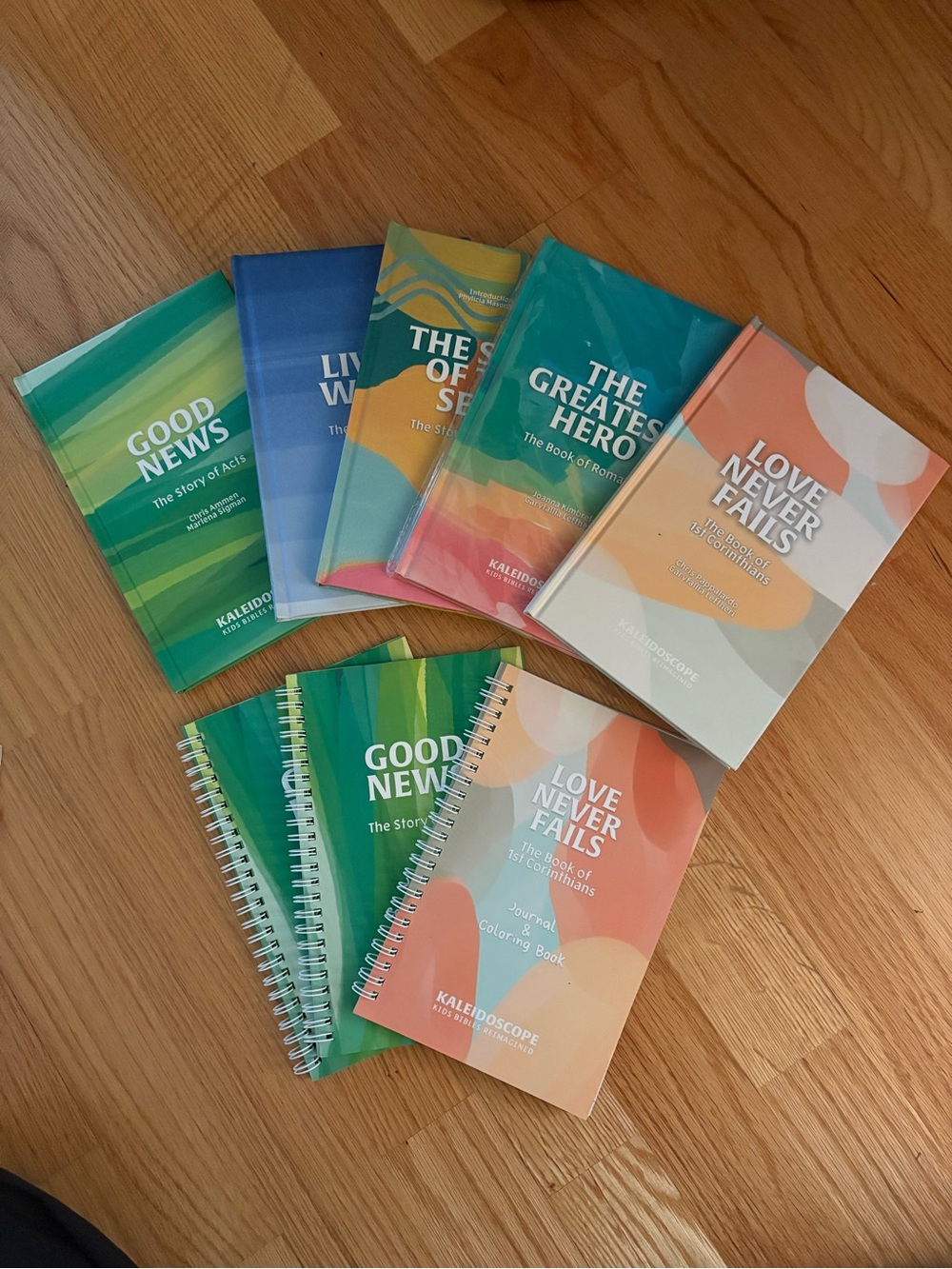 Kaleidoscope Christian Bible Books & Notebooks Set of 5 Books & 3 Journals